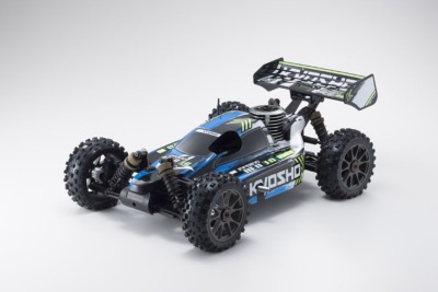 PACK Kyosho Buggy thermique rc inferno neo 3.0 bleu 1/8 Moteur 3,5 cc