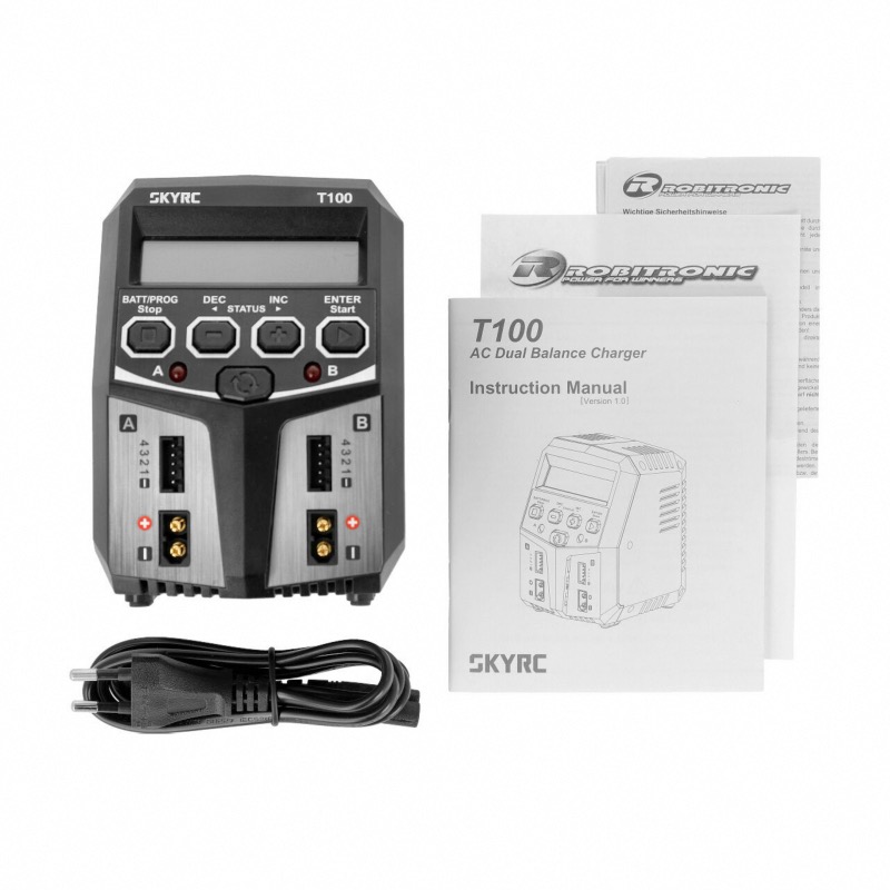 SkyRC T100 AC CHARGEUR DUO LiPo 2-4s 5A 2x50W