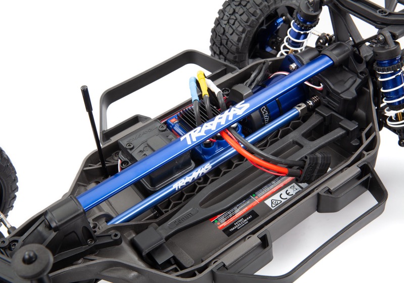 TRAXXAS 6730X KIT DE RENFORT CHASSIS LONG BLEU – RUSTLER SLASH