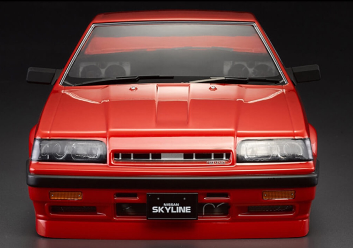 Carrosserie Nissan Skyline R31 rouge 190MM 1/10 déjà peinte avec décoration killerbody KB48677