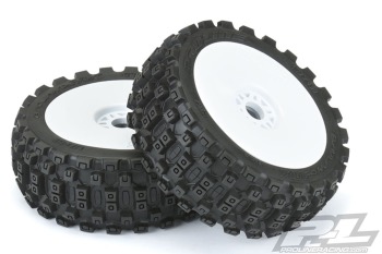 PROLINE PNEUS BUGGY 1/8 BADLANDS MX' M2 PRE- MOUNT VELOCITY MONTES SUR JANTES  (x2) PL9067-31