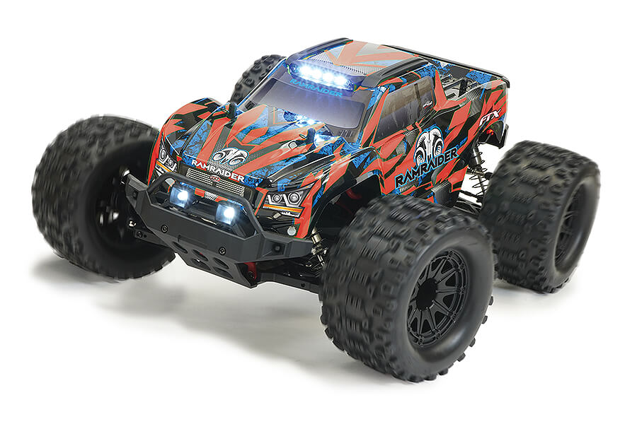NOUVEAU FTX RAMRAIDER 1/10 BRUSHLESS MONSTER TRUCK RTR - ROUGE/BLEU