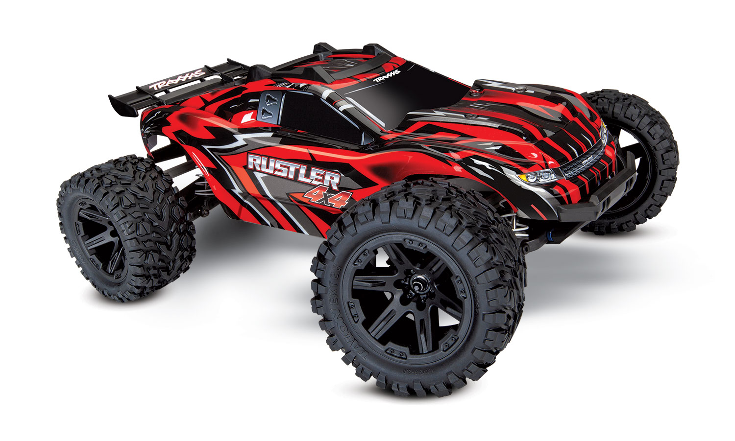 TRAXXAS RUSTLER- 4x4 - ROUGE - 1/10 BRUSHED RTR
