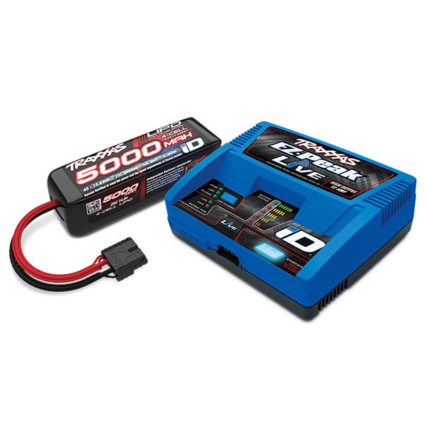 PACK CHARGEUR LIVE 2971G + LIPO 4S 5000MAH 2889X PRISE TRAXXAS