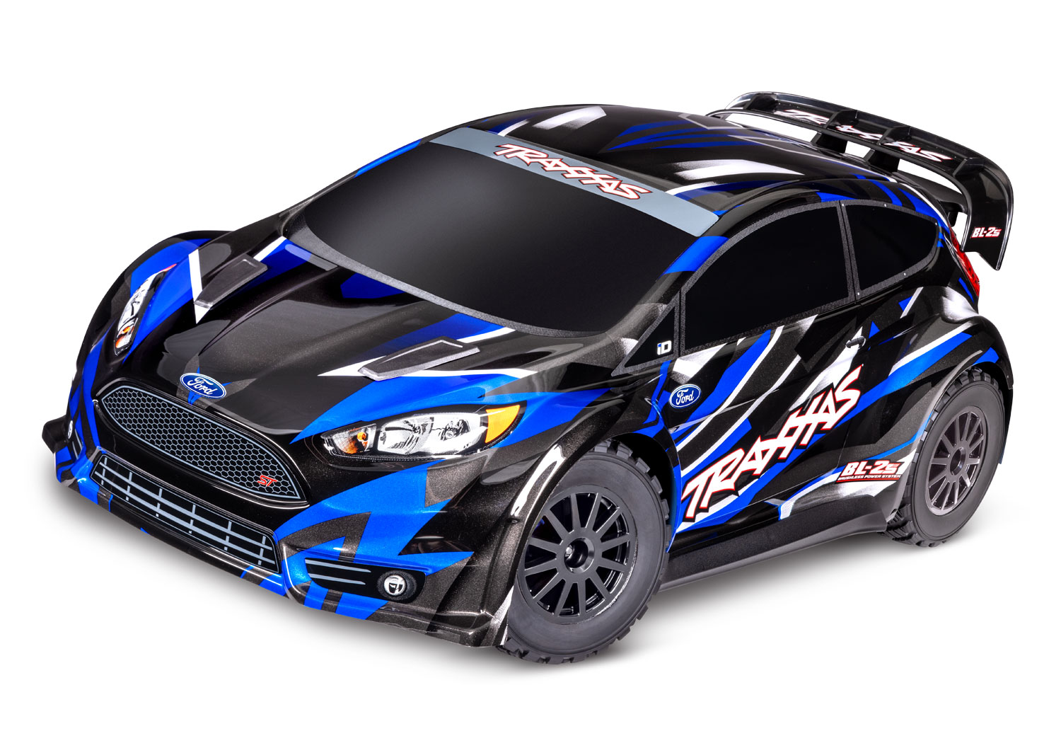 PACK ECO FORD FIESTA ST RALLY  BL-2S BRUSHLESS Bleu LIPO 2S CHARGEUR TRAXXAS SAC OFFERT