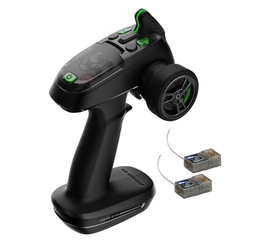 Radiocommande ABSIMA CR4S-EVO 4 Voies 2,4 GHz avec 2 Récepteurs R6WP