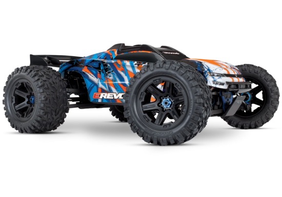 TRAXXAS E-REVO - 4x4 - ORANGE - 1/10 BRUSHLESS - TSM - SANS AQ/CHG