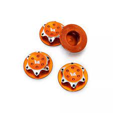 ECROUS DE ROUES BORGNE EN ALUMINIUM 17MM ORANGE