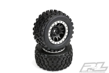 PROLINE PNEUS (x2) TRUCK X-MAXX 'BADLANDS MX38 3.8 MONTES SUR JANTES  PROLINE BADLANDS MX43 PRO-LOC 