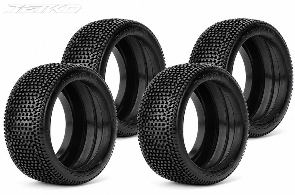 Pneus Jetko Block In Soft 1/8 Buggy – 4 Pneus Seuls