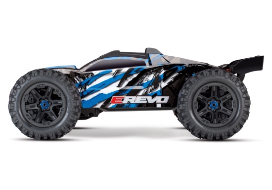 TRAXXAS E-REVO - 4x4 - BLEU - 1/10 BRUSHLESS - TSM - SANS AQ/CHG
