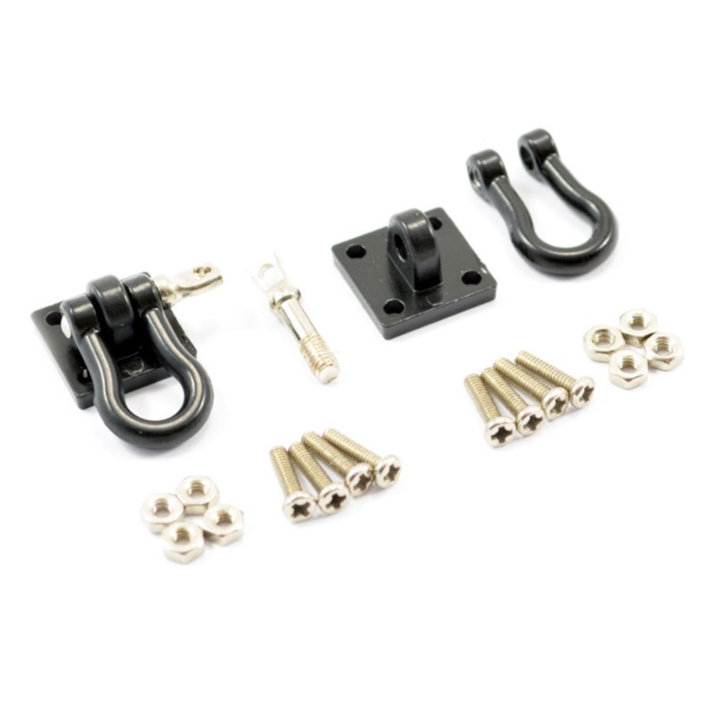 Fastrax FAST2320BK Manilles de pare-chocs noires avec supports – Paire
