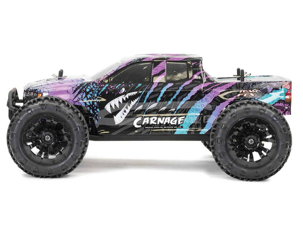 PACK ECO FTX CARNAGE 2.0 1/10 BRUSHLESS TRUCK 4WD RTR AVEC 2 BATTERIES LIPO & CHARGEUR