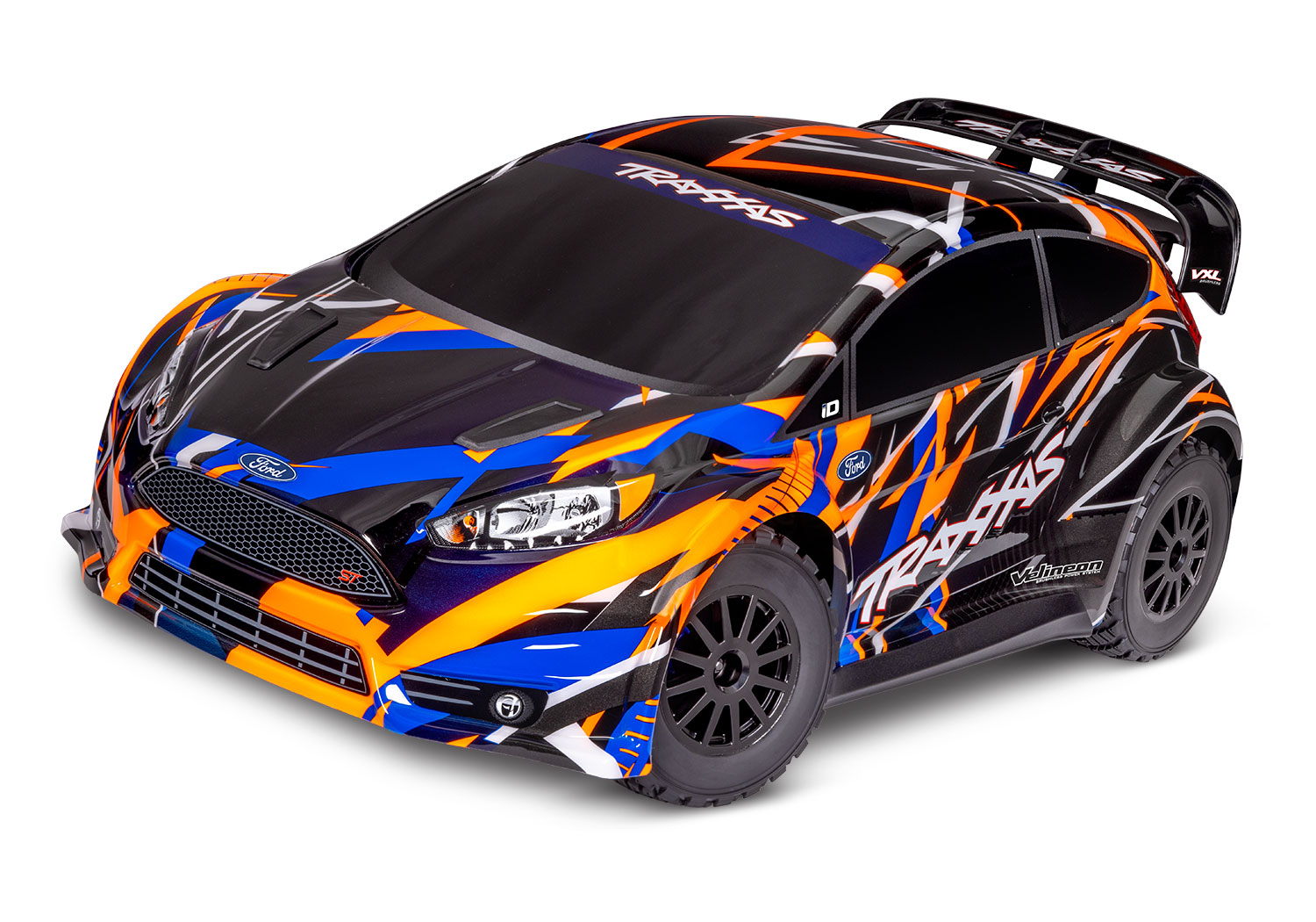 TRAXXAS FORD FIESTA RALLY VXL BRUSHLESS 3S CLIPLESS ORANGE 74276-4