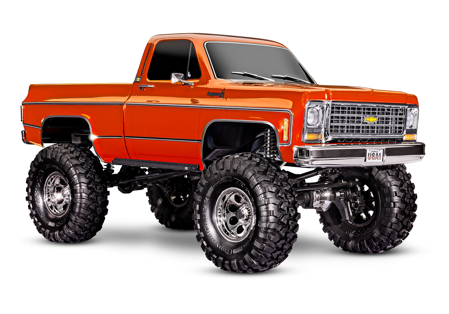 PACK ECO TRAXXAS TRX-4 CHEVROLET K10 CHEYENNE CUIVRE METALISÉ LIPO 3S CHARGEUR SAC OFFERT