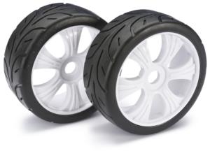 ABSIMA Paire de roues LP Buggy ROUTE blanc 1/8ème